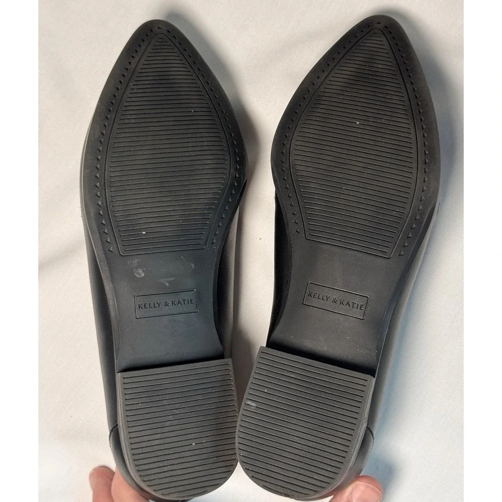 Black White Colorblock Loafer Kelly & Katie Women's Comfort  6 Flats Preppy